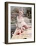 Woman in Garden, Woof-Charles Woof-Framed Photographic Print