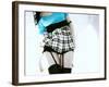 Woman in Garter Belts and Plaid Skirt-Paula Iannuzzi-Framed Photographic Print