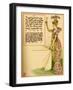 Woman In Gorgeous Gown Lifts A Glass To Toast-Walter Crane-Framed Art Print