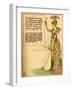 Woman In Gorgeous Gown Lifts A Glass To Toast-Walter Crane-Framed Art Print