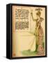 Woman In Gorgeous Gown Lifts A Glass To Toast-Walter Crane-Framed Stretched Canvas