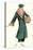 Woman in Green Coat by Jeanne Lanvin-null-Stretched Canvas