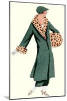 Woman in Green Coat by Jeanne Lanvin-null-Mounted Art Print