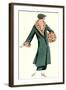 Woman in Green Coat by Jeanne Lanvin-null-Framed Art Print