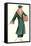 Woman in Green Coat by Jeanne Lanvin-null-Framed Stretched Canvas