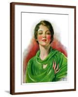 "Woman in Green,"March 23, 1929-William Haskell Coffin-Framed Giclee Print