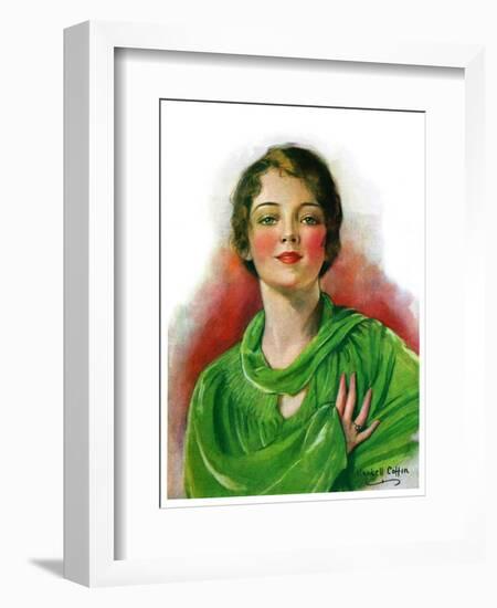 "Woman in Green,"March 23, 1929-William Haskell Coffin-Framed Giclee Print