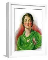 "Woman in Green,"March 23, 1929-William Haskell Coffin-Framed Giclee Print