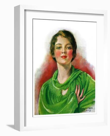 "Woman in Green,"March 23, 1929-William Haskell Coffin-Framed Giclee Print