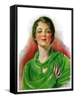 "Woman in Green,"March 23, 1929-William Haskell Coffin-Framed Stretched Canvas