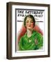 "Woman in Green," Saturday Evening Post Cover, March 23, 1929-William Haskell Coffin-Framed Giclee Print