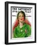 "Woman in Green," Saturday Evening Post Cover, March 23, 1929-William Haskell Coffin-Framed Giclee Print