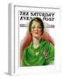 "Woman in Green," Saturday Evening Post Cover, March 23, 1929-William Haskell Coffin-Framed Giclee Print