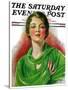 "Woman in Green," Saturday Evening Post Cover, March 23, 1929-William Haskell Coffin-Stretched Canvas
