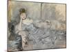 Woman in Grey Reclining, 1879 (Oil on Canvas)-Berthe Morisot-Mounted Giclee Print