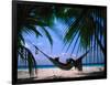 Woman in Hammock on Beach, Ari Atoll, Maldives-Stuart Westmorland-Framed Photographic Print