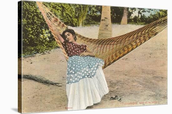 Woman in Hammock, Tehuantepec, Mexico-null-Stretched Canvas