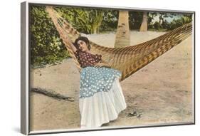 Woman in Hammock, Tehuantepec, Mexico-null-Framed Art Print