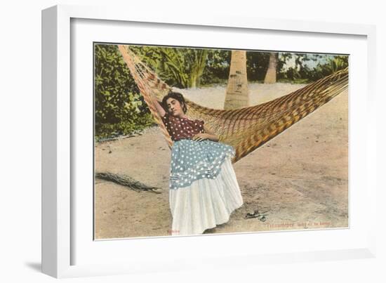 Woman in Hammock, Tehuantepec, Mexico-null-Framed Art Print