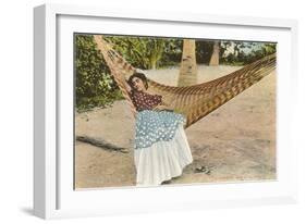 Woman in Hammock, Tehuantepec, Mexico-null-Framed Art Print