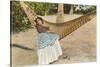 Woman in Hammock, Tehuantepec, Mexico-null-Stretched Canvas