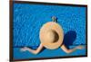 Woman in Hat Relaxing at the Pool-haveseen-Framed Art Print