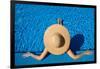 Woman in Hat Relaxing at the Pool-haveseen-Framed Art Print