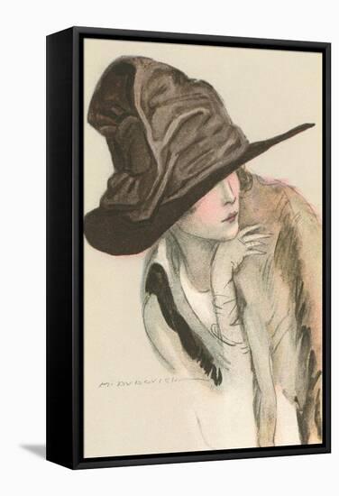 Woman in Hat-null-Framed Stretched Canvas