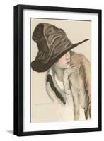 Woman in Hat-null-Framed Art Print