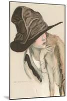Woman in Hat-null-Mounted Art Print