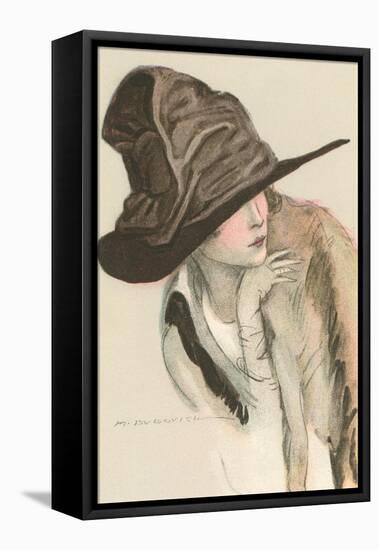 Woman in Hat-null-Framed Stretched Canvas