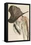 Woman in Hat-null-Framed Stretched Canvas