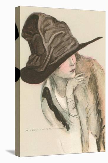 Woman in Hat-null-Stretched Canvas