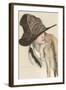 Woman in Hat-null-Framed Art Print