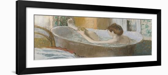 Woman in Her Bath, Sponging Her Leg, circa 1883-Edgar Degas-Framed Giclee Print