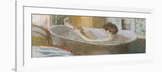 Woman in Her Bath, Sponging Her Leg, circa 1883-Edgar Degas-Framed Giclee Print