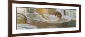 Woman in Her Bath, Sponging Her Leg, circa 1883-Edgar Degas-Framed Giclee Print