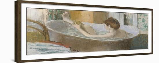 Woman in Her Bath, Sponging Her Leg, circa 1883-Edgar Degas-Framed Giclee Print