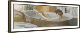 Woman in Her Bath, Sponging Her Leg, circa 1883-Edgar Degas-Framed Giclee Print