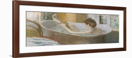 Woman in Her Bath, Sponging Her Leg, circa 1883-Edgar Degas-Framed Giclee Print