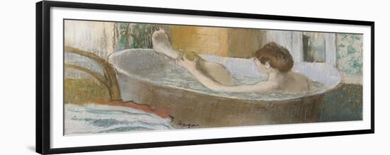 Woman in Her Bath, Sponging Her Leg, circa 1883-Edgar Degas-Framed Giclee Print