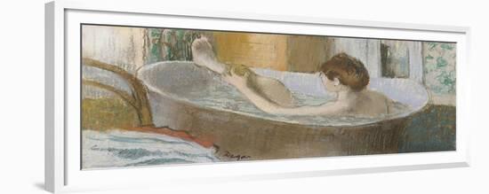 Woman in Her Bath, Sponging Her Leg, circa 1883-Edgar Degas-Framed Giclee Print