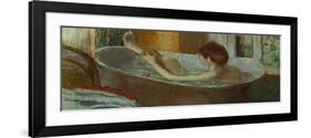 Woman in Her Bath, Washing a Leg, 1883-1884-Edgar Degas-Framed Giclee Print