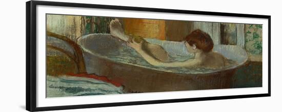 Woman in Her Bath, Washing a Leg, 1883-1884-Edgar Degas-Framed Giclee Print