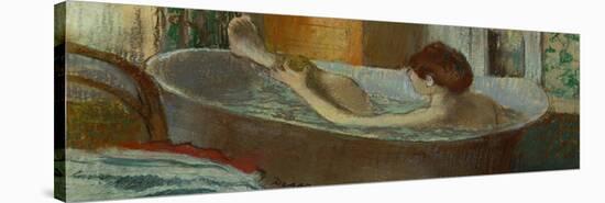 Woman in Her Bath, Washing a Leg, 1883-1884-Edgar Degas-Stretched Canvas