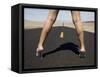 Woman in High Heels on Empty Road, Death Valley National Park, California-Angelo Cavalli-Framed Stretched Canvas