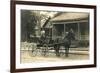 Woman in Horse-Drawn Buggy-null-Framed Premium Giclee Print