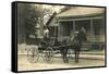 Woman in Horse-Drawn Buggy-null-Framed Stretched Canvas