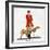 Woman in Hunting Outfit with Hounds, Magazine Plate, Spain, 1929-null-Framed Giclee Print