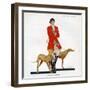 Woman in Hunting Outfit with Hounds, Magazine Plate, Spain, 1929-null-Framed Giclee Print